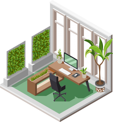 diseño biofílico para oficinas